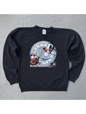 Vintage 90s Philadelphia Flyers NHL Hockey Crewneck Logo 7 YOUTH XL 18-20